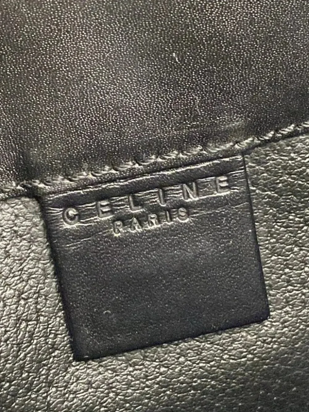 CELINE Macadam/Circle Logo Black Brown PVC Leather Shoulder Bag - Picture 15 of 15